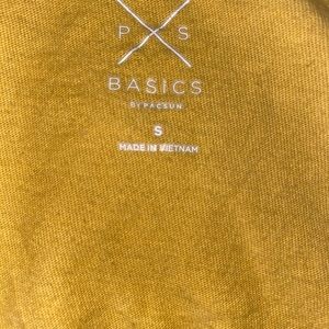 Yellow Pacsun Cropped Shirt